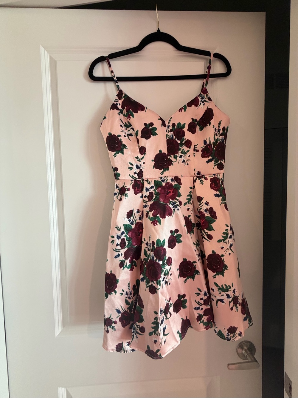 Windsor Light Pink Floral Slip Dress with Adjustable Straps‎